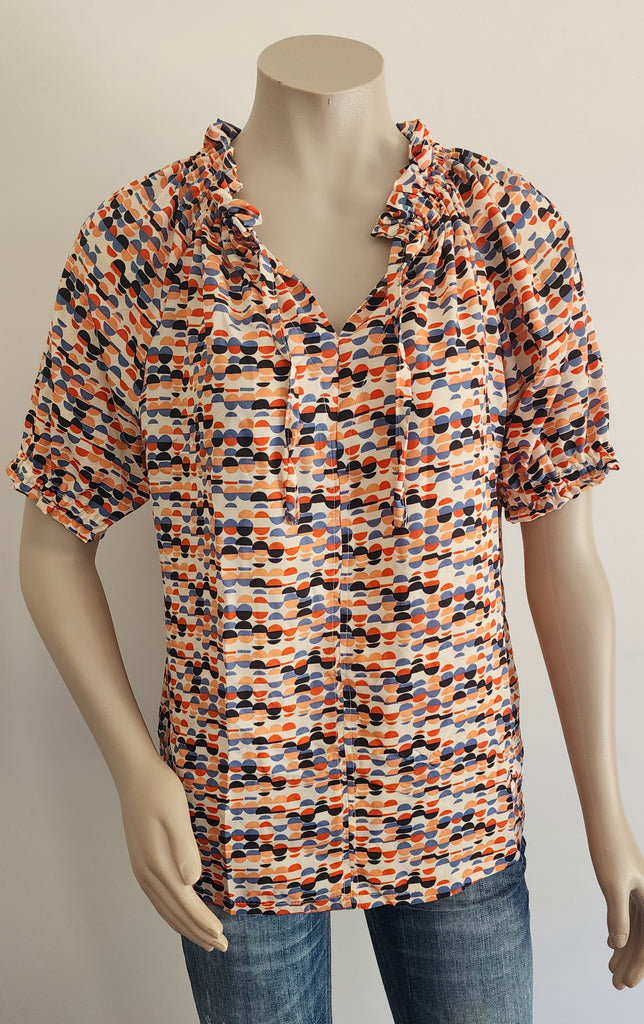 Short Sleeve Ruffle Top