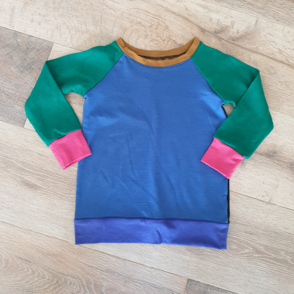Mismatched Merino Jumper - Size 2/3