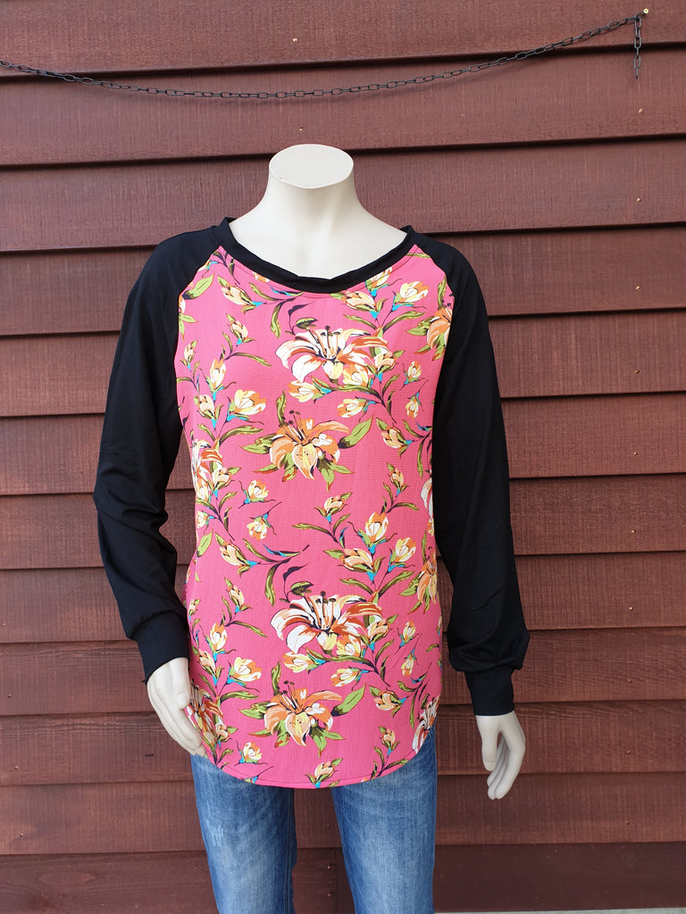 Pink Floral Top