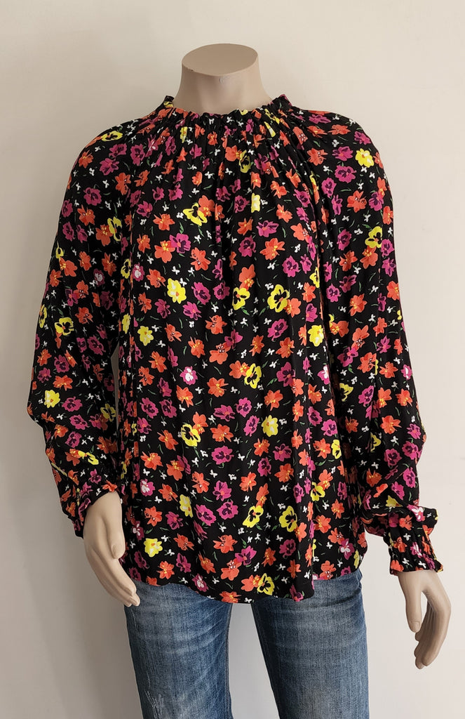 Black Floral Tania Top