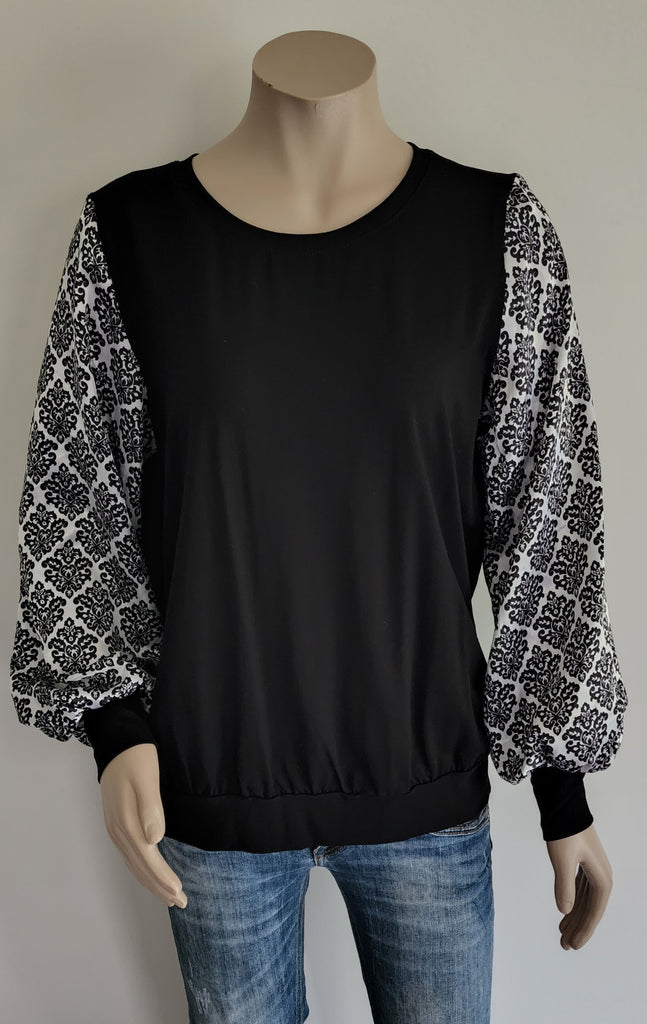 Black Damask Romance Top