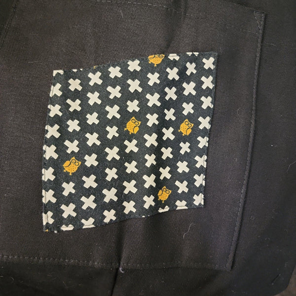 Pocket Black  Long Shorts - knee lenght