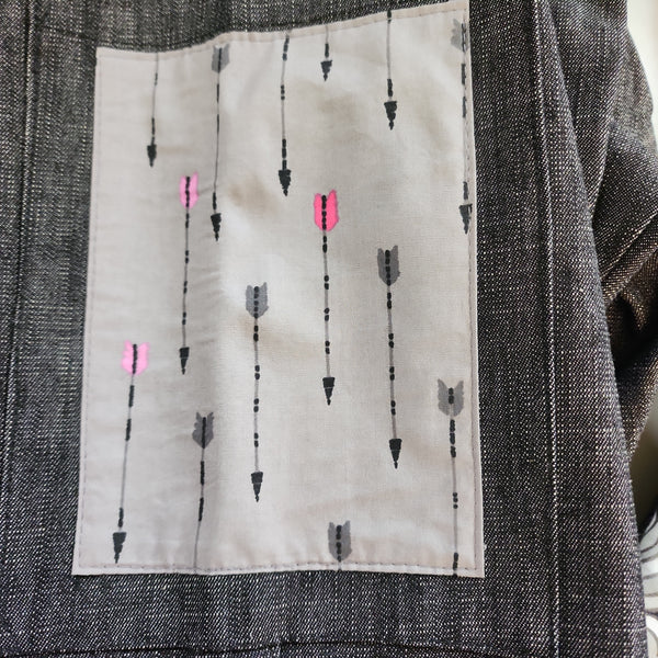 Pocket Washed Black  Long Shorts - knee lenght