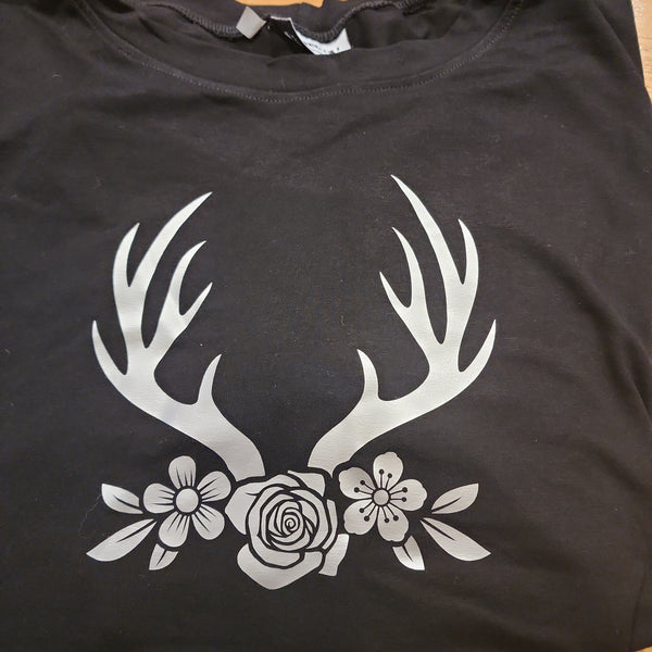 Vinyl Print Long Sleeve Stripe Tee