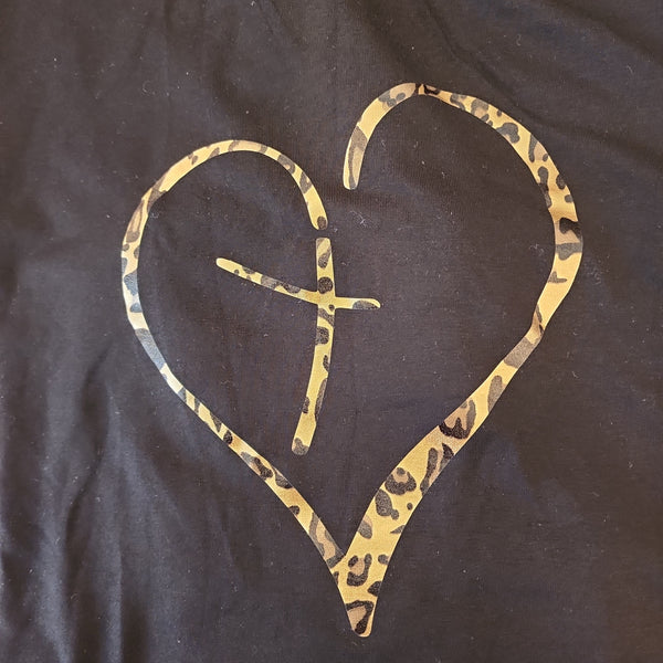 Vinyl Print Long Sleeve Stripe Tee