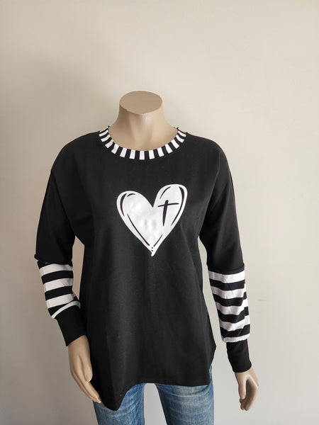 Black FT  Batwing Top