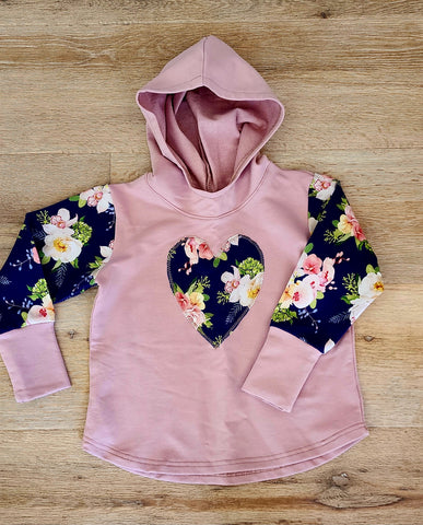 Pink & Purple Heart  Hoody