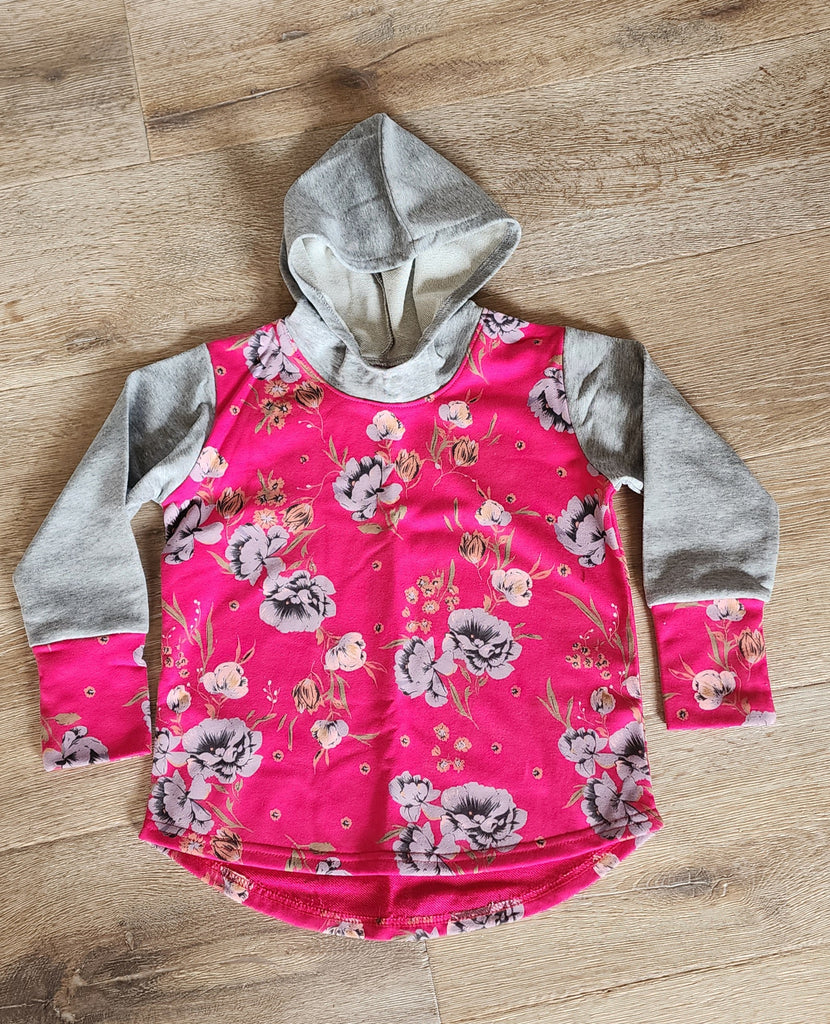 Pink Floral Body Hoody