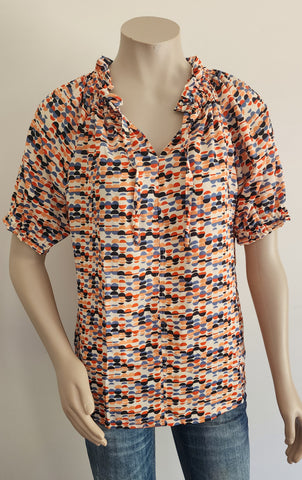 Short Sleeve Ruffle Top