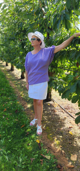 Pink & Blue Gingham DixieTop