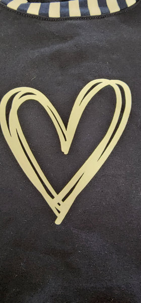 Navy French Terry Batwing Top