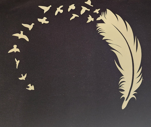 Navy French Terry Batwing Top