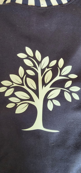 Navy French Terry Batwing Top