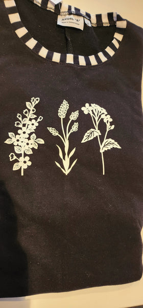 Black FT  Batwing Top