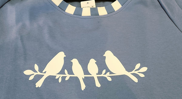 Blue Stripe Print Sweatshirt