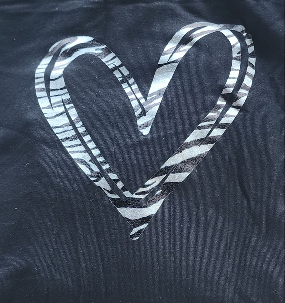 Vinyl Print Long Sleeve Stripe Tee