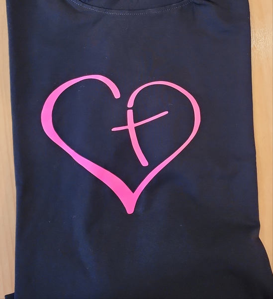 Vinyl Print Long Sleeve Stripe Tee