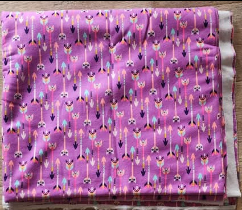Purple Arrows Sweatshirt Fabric