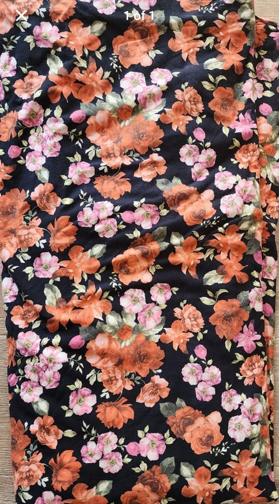 Floral Cotton Lycra Fabric