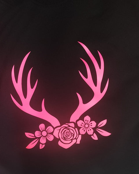 Pink & Black Print Sweatshirt