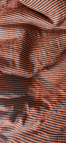 Burnt Orange Black Stripe Fabric