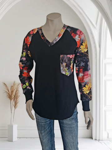 Graffiti V Neck Sweatshirt
