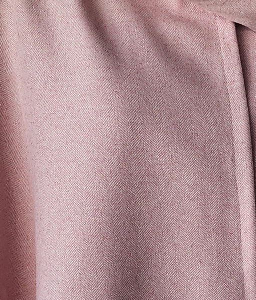 Herringbone Wool Pink Cape with Scalf