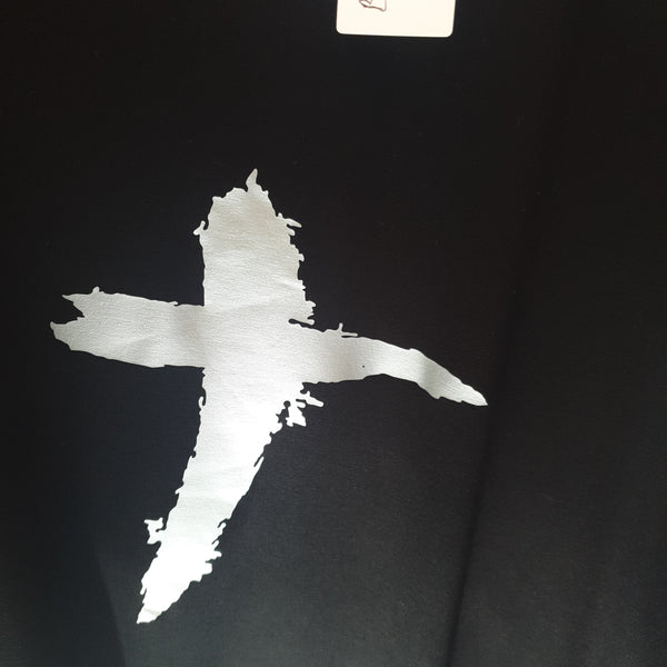 Vinyl Print Long Sleeve Stripe Tee