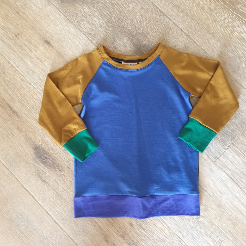 Mismatched Merino Jumper - Size 2/3