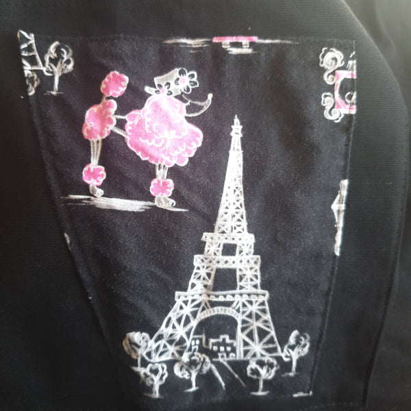 Pocket Black  Long Shorts - knee lenght