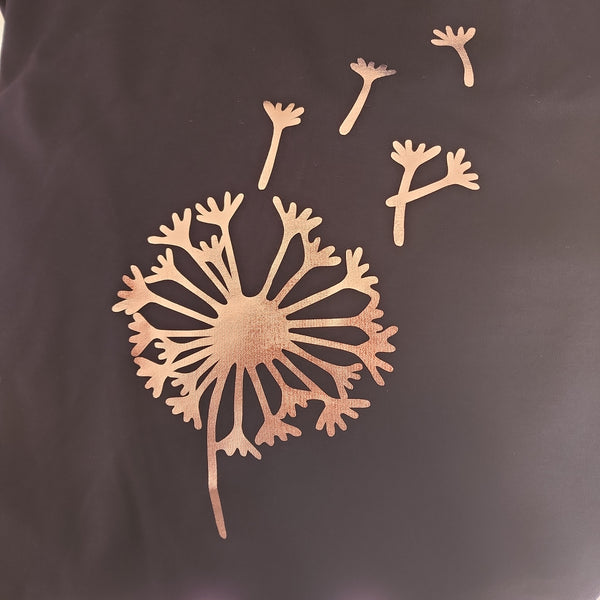 Navy / Rose Gold Print Long Sleeve Stripe Tee