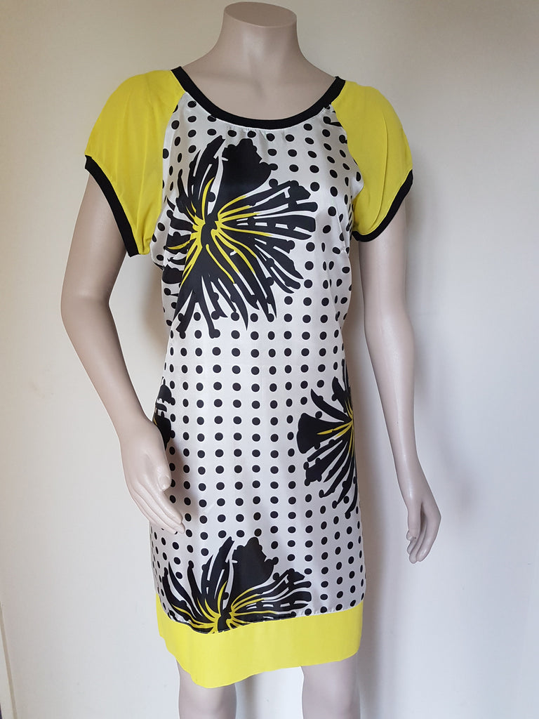 Black & Yellow Silk Dress