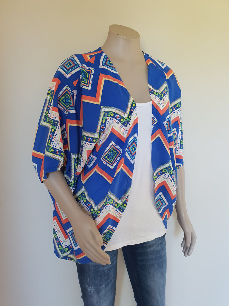 Blue & Orange Kimono