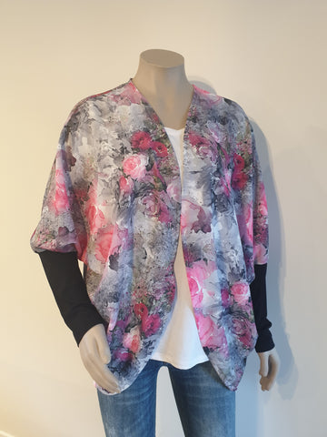 Pink & Grey Kimono