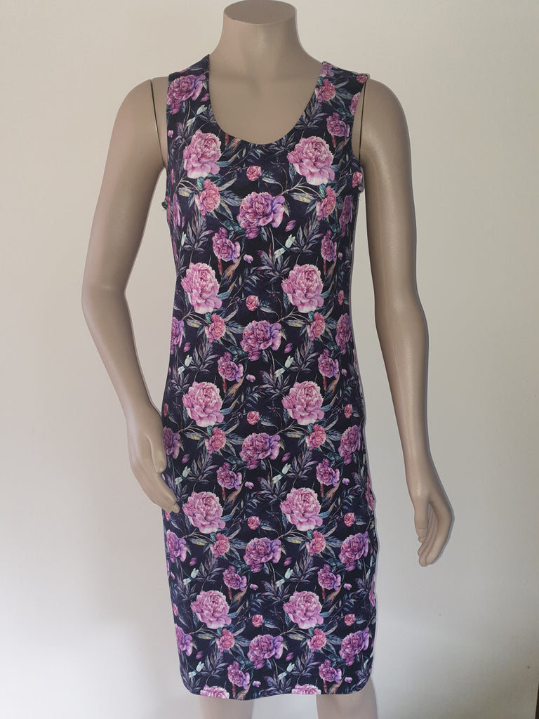 Pink / Purple Floral Singlet Dress