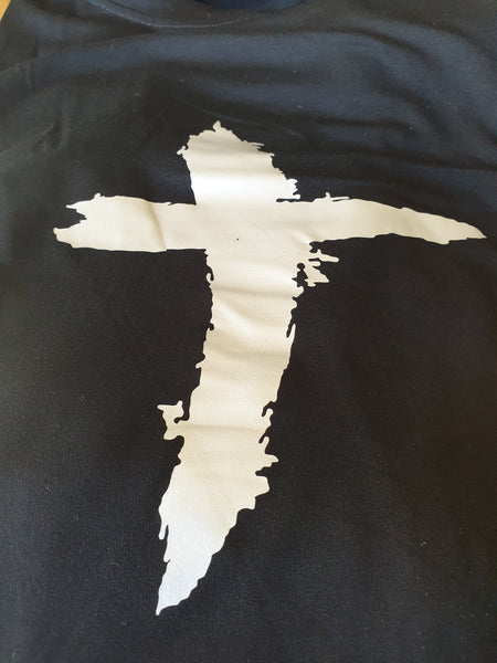 Vinyl Print Long Sleeve Stripe Tee