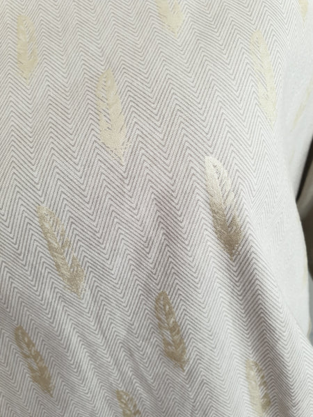 Fawn Metallic Feather Jumper