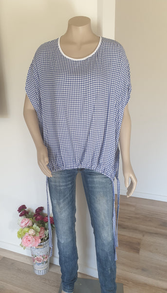 Gingham Tie Top