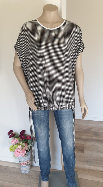 Gingham Tie Top