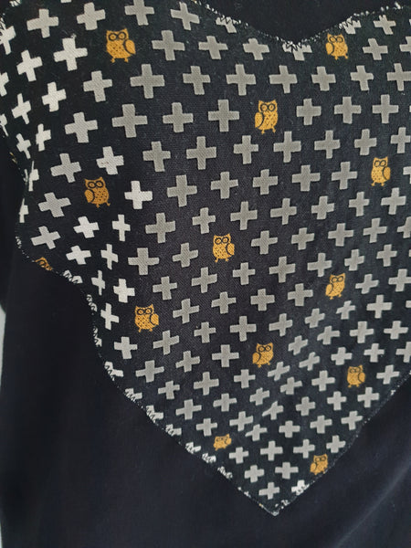 Black Cross Owl Heart Sweatshirt