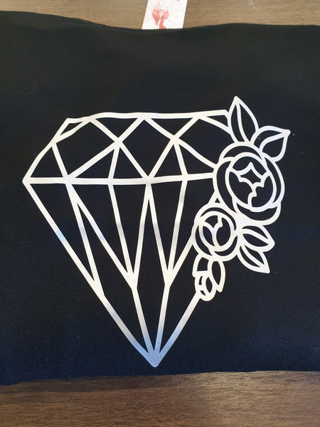 Vinyl Print Long Sleeve Stripe Tee