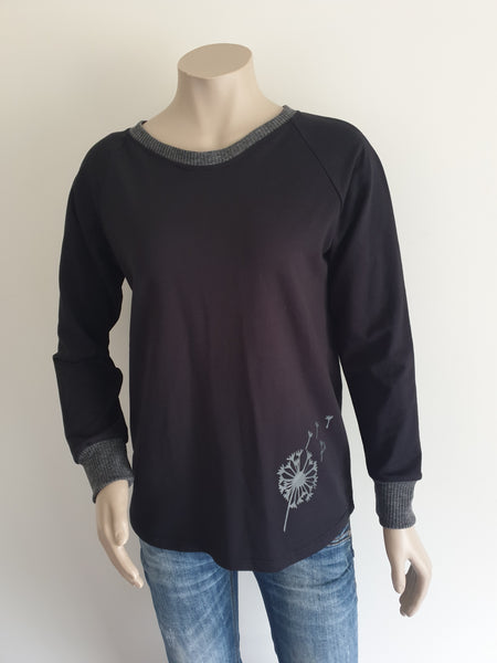 Black Wineglass or Dandelion Sweatshirt