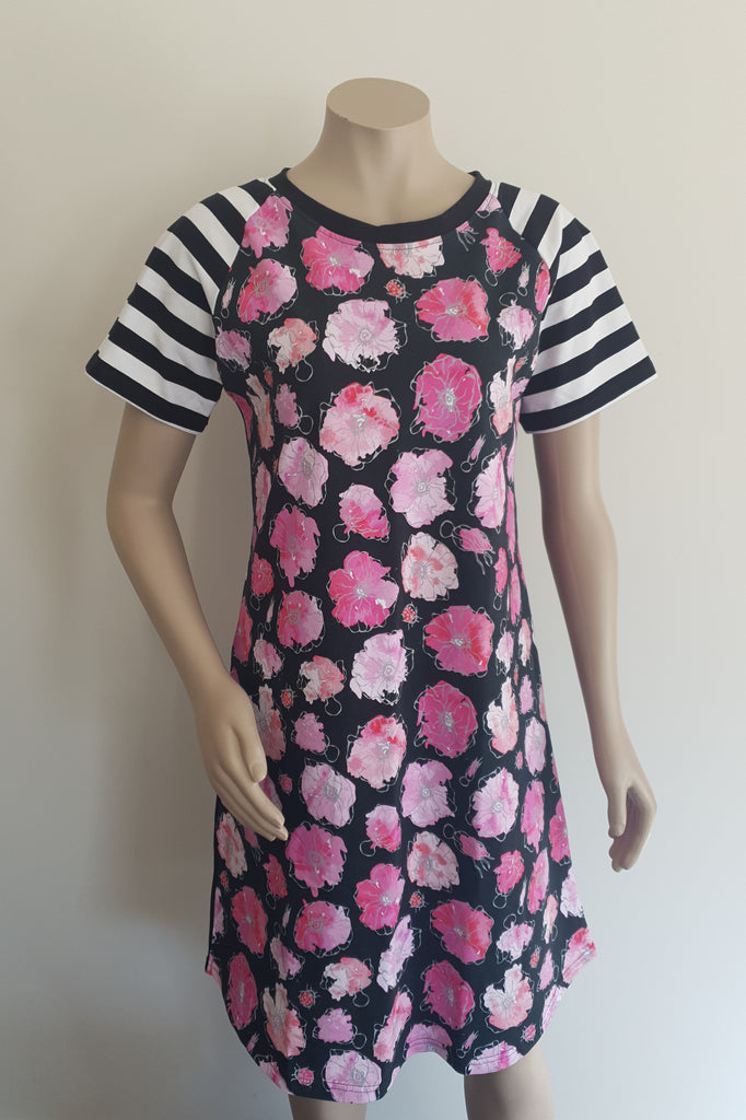 Black Floral Ladybird Dress