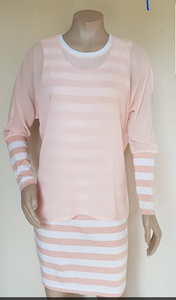 Blush Stripe Singlet Dress