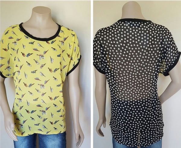 Yellow Bird Spotty Top
